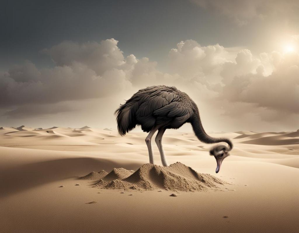 Like an ostrich Baer sticks its head in the sand